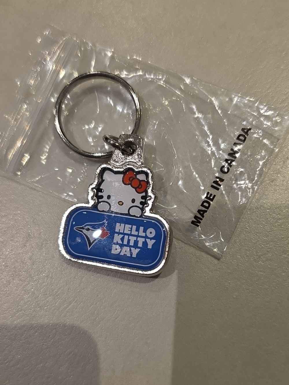 Hello Kitty Blie Jays Keychain